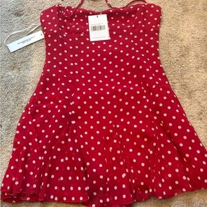 Princess Polly Scarlet Polka Dot Mini Dress